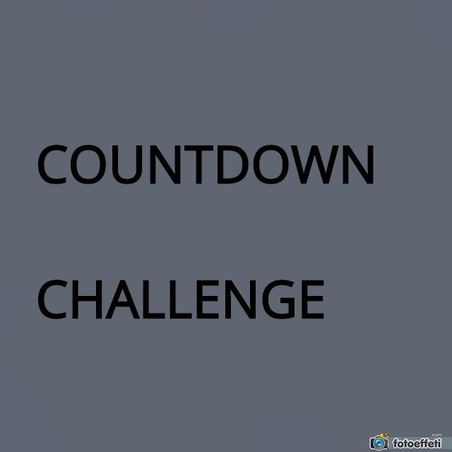 COUNTDOWN CHALLENGE