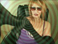 Sunglasses, long satin gloves and a mesmerizing tease